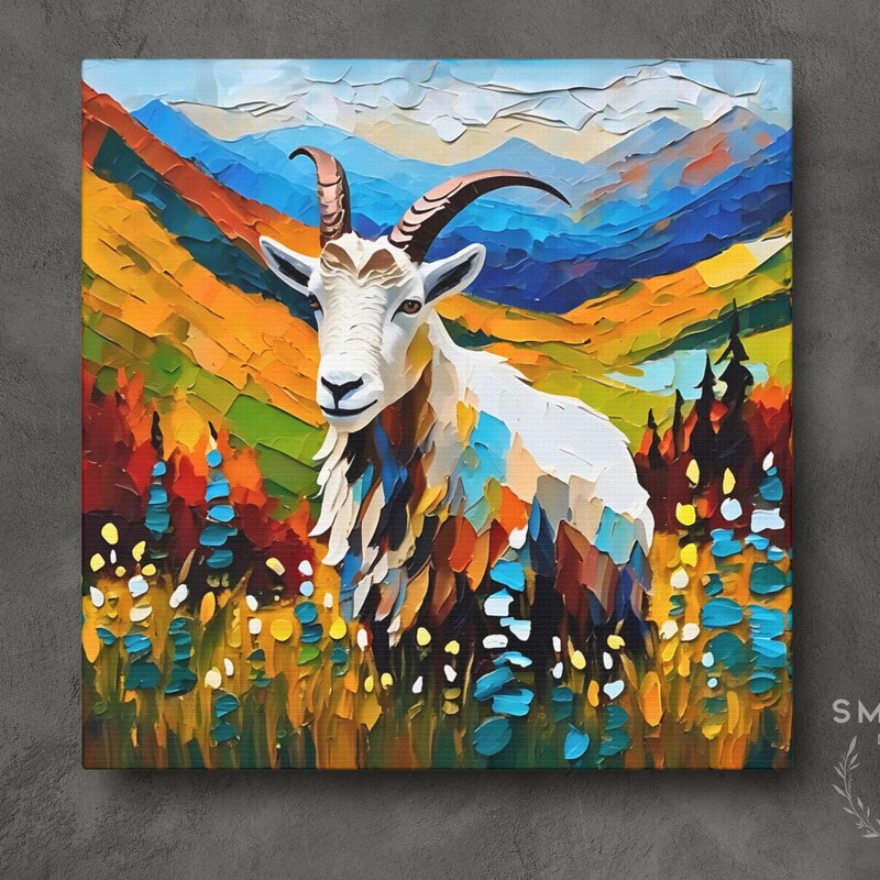 Goat Paining Goat Painting - Etsy