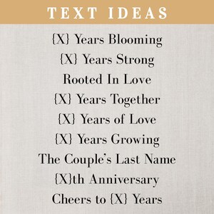 30th Wedding Anniversary Gift for Parents, 30 Years Together Wildflower Metal Name Sign Wall Art, Custom Flower Anniversary Gift for Husband image 3