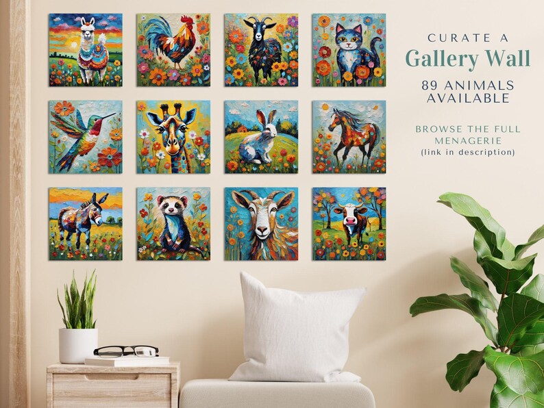 Impresión artística de caracol • Pintura de arte popular caprichosa • Decoración de pared ecléctica • Molusco en jardín de flores • Póster en lienzo enmarcado Regalo para amantes de los caracoles imagen 7