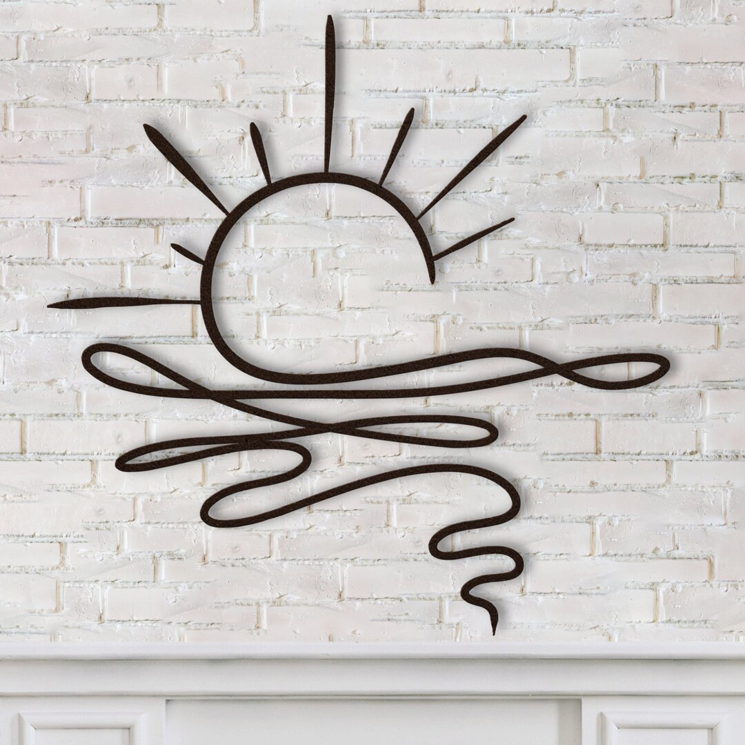 Sun Metal Wall Art, Summer Sunshine Wall Hanging, Sea Sparkle Metal