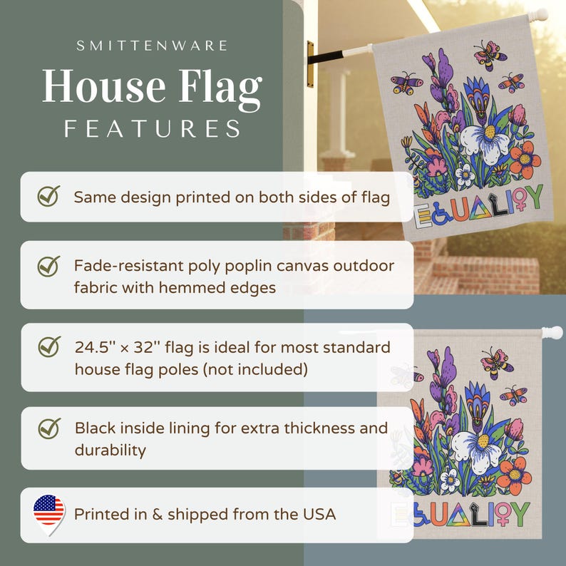 Gleichheit Gartenfahne | Vielfalt, Inklusion und Gleichstellung Werbeschild | Wir glauben, dass alle hier willkommen sind Bild 5