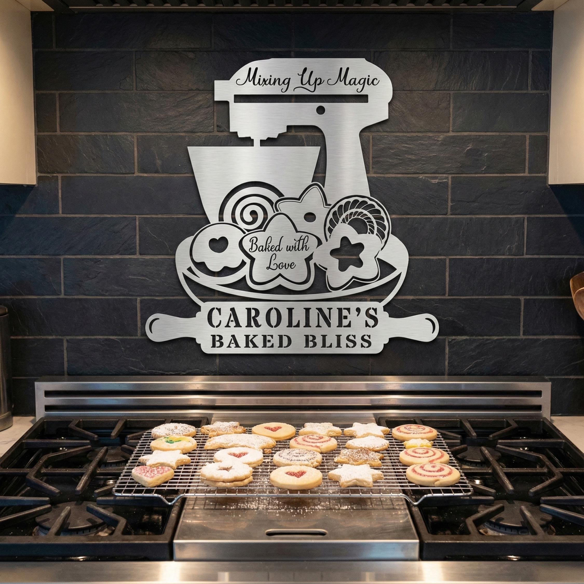 Custom Kitchen Sign With Name, Personalized Baking Sign, Custom Baking ...