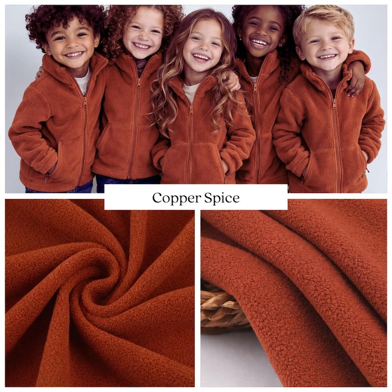 Anti-Pill Polar Fleece Recycled Polyester Fabric – 250 GSM RPET Fleece by the Metre – Sustainable Oeko-Tex image 5