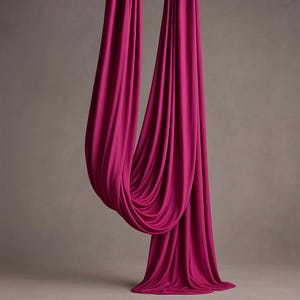 Fuchsia Aerial Silks-tyg: 152 cm brett, lätt och stretchig polyester