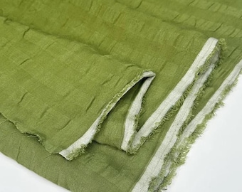 Kaiser Linen Viscose Jacquard Fabric – Textured Slub Blend for Dresses