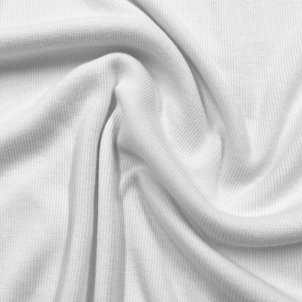 Bamboo Cotton Spandex Rib Knit Fabric | Soft Stretch Ribbing, 275 GSM