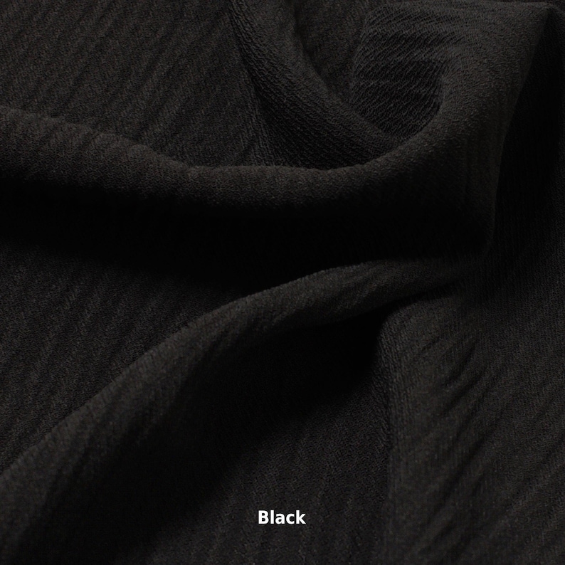 Crinkle Crepe Fabric: Lightweight Flowy Polyester, Sold by the Yard image 10