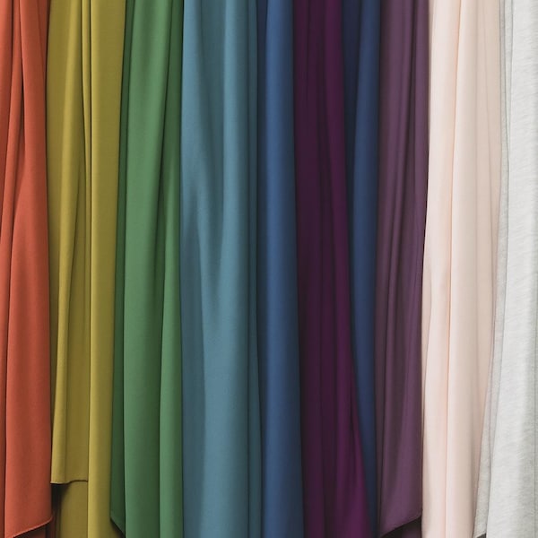 Flowy Bamboo Modal Stretch Jersey Knit | 60" Wide, 215 GSM