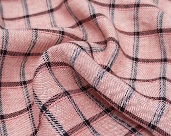Eterna Check Cotton Linen Fabric – Yarn Dyed Plaid Apparel Material