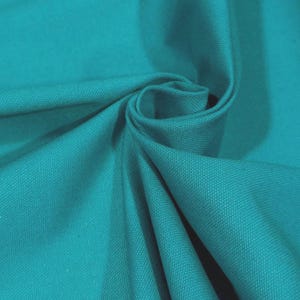 Teal Cotton Canvas Fabric: Medium Weight, 58-60&quot; Wide, Upholstery & Bags