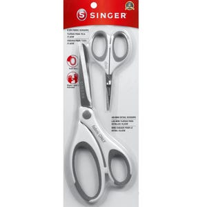 High-Quality Singer Scissors Combo Pack – 2-Pack (8.5” & 4”) for Sewing, Crafting, and Office Use