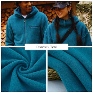 Anti-Pill Polar Fleece Recycled Polyester Fabric – 250 GSM RPET Fleece by the Metre – Sustainable Oeko-Tex image 9