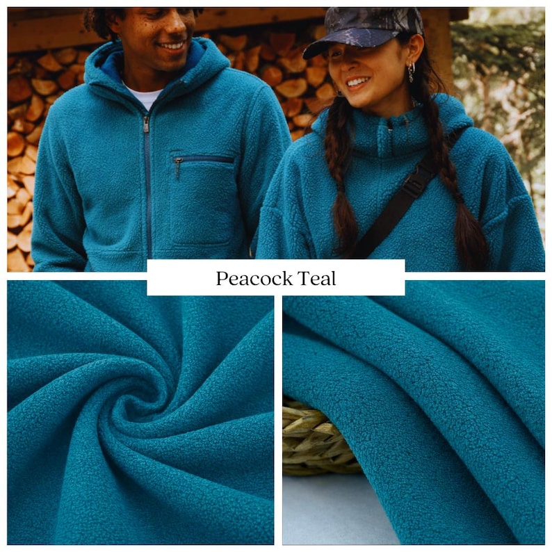 Anti-Pill Polar Fleece Recycled Polyester Fabric – 250 GSM RPET Fleece by the Metre – Sustainable Oeko-Tex image 9