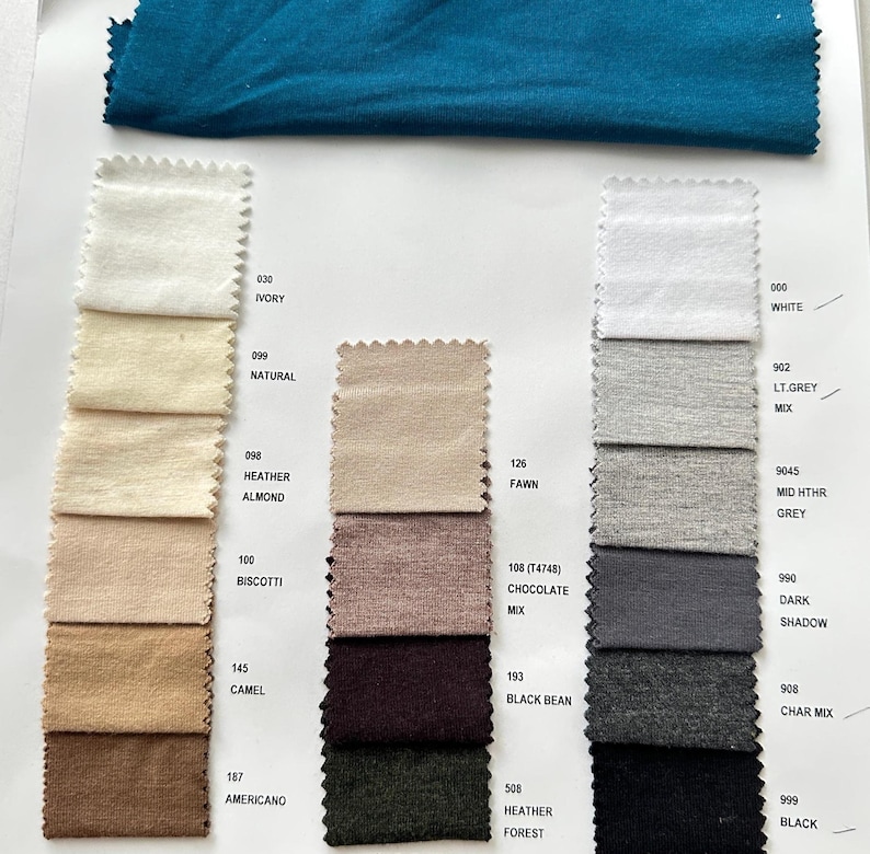 Mjukt stickat bambujerseytyg | Hållbart sömnadsmaterial | säljs per meter bild 5