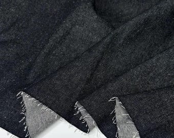 Schwerer 14 Unzen Denim-Stoff | Schwarz & Indigo Baumwolle, große Breite