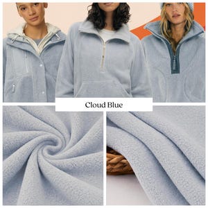 Anti-Pill Polar Fleece Recycled Polyester Fabric – 250 GSM RPET Fleece by the Metre – Sustainable Oeko-Tex image 3