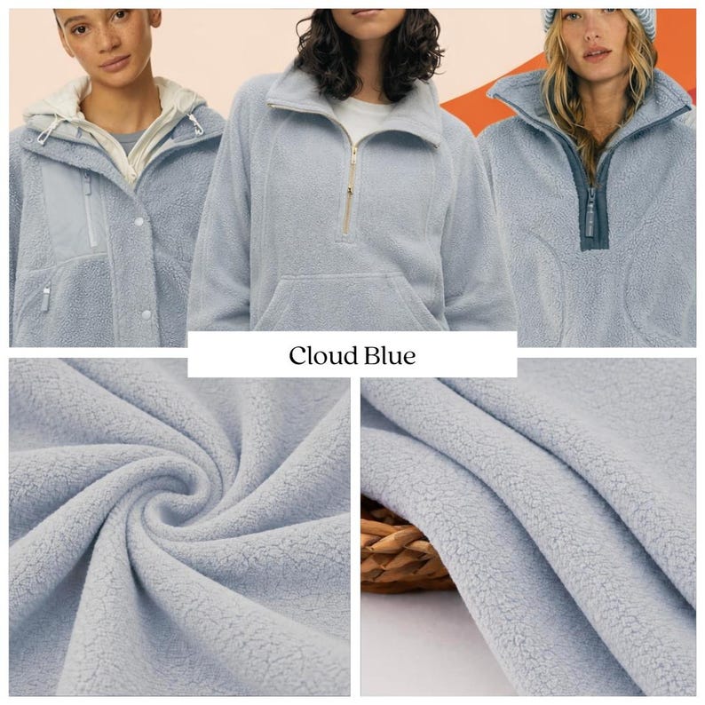 Anti-Pill Polar Fleece Recycled Polyester Fabric – 250 GSM RPET Fleece by the Metre – Sustainable Oeko-Tex image 3