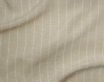 Nayeli Stripe Linen Look Fabric – Lightweight Polyester Textile for Summer Apparel