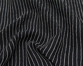 Callista Washed Linen Stripe Fabric by Metre | Lightweight Linen Rayon Blend Apparel Sewing Material