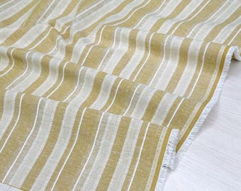 Verano Linen Cotton Stripe Fabric – Lightweight Dobby Weave, Summer Dress Material