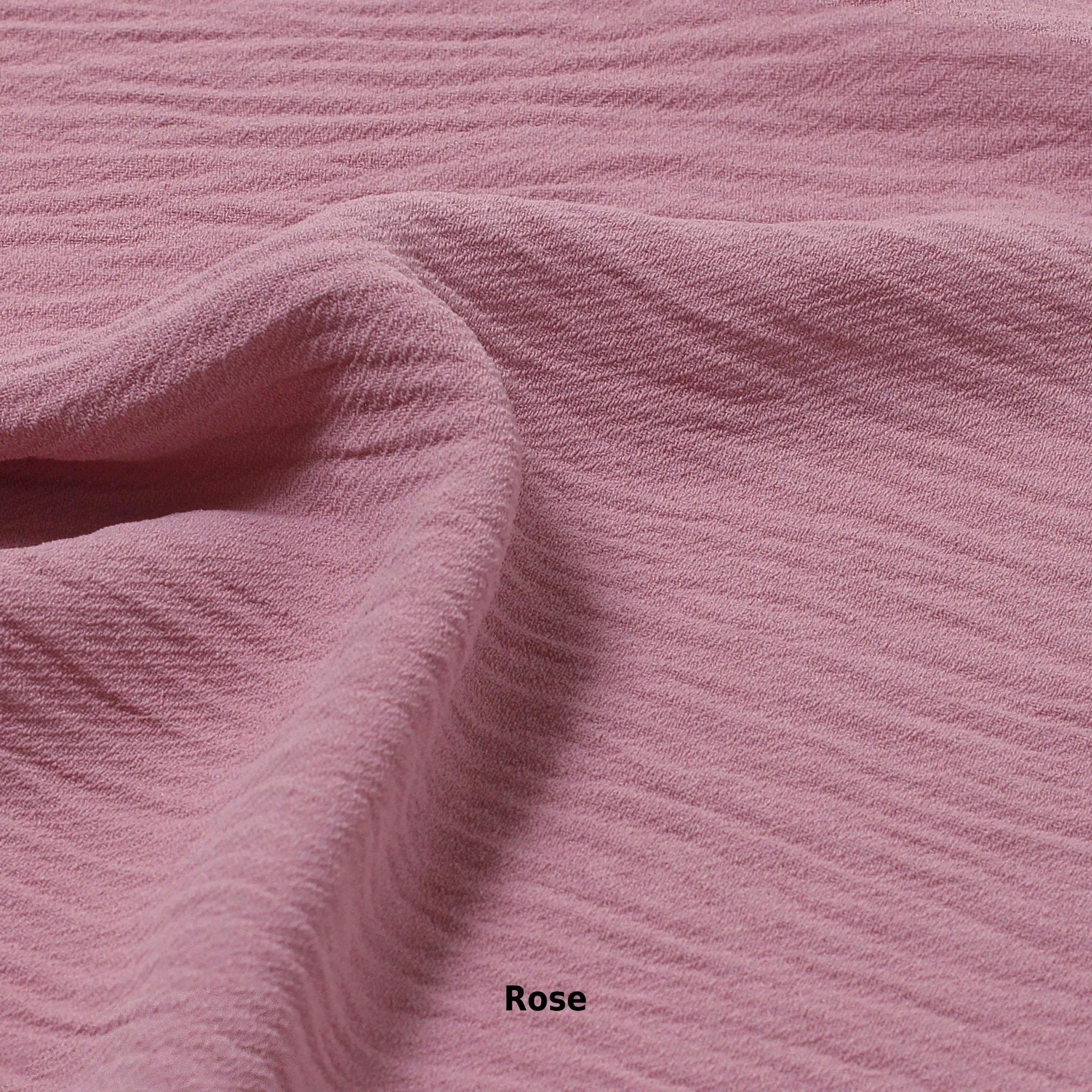 Crinkle Crepe Fabric: Lightweight Flowy Polyester, Sold by the Yard