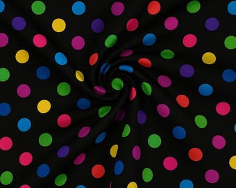Polka Dot Lycra Spandex Fabric: 4-Way Stretch Dancewear Costume Fabric