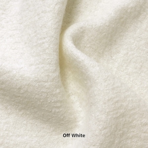 Tissu de laine bouillie par mètre - Naturel, texturé et chaud | Idéal pour les manteaux, les vestes et les projets de couture DIY | BelieveWorks