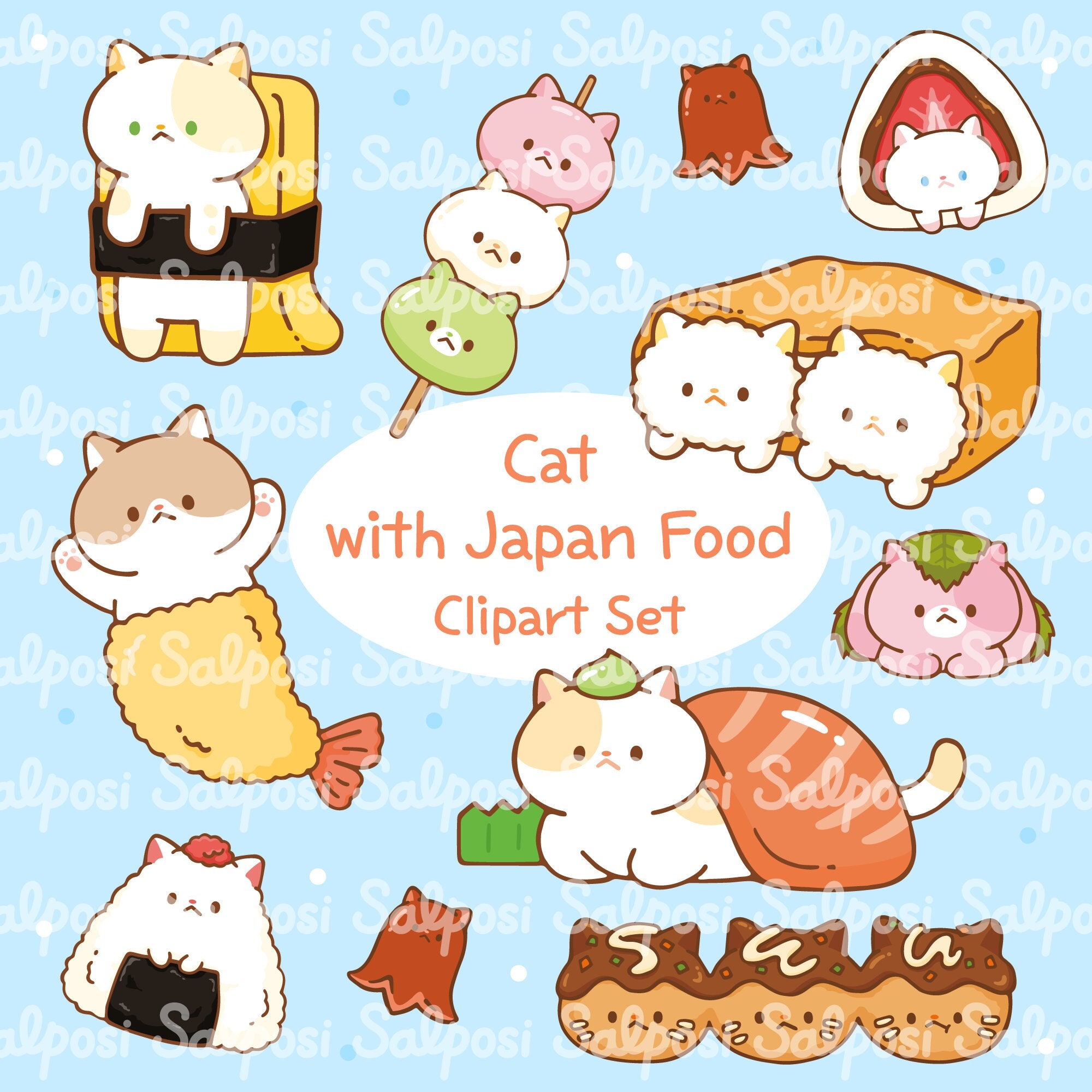 Set Of Three Kawaii Cute Fat White Cats In Different Poses Vector Anime  Japanese Style Illustration Readymade Print For T Shirt Endproduct With  Lettering Fallow Music Food Sleep Stock Illustration - Download