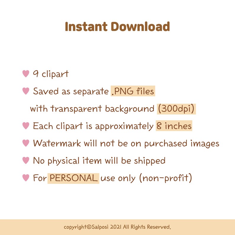 K&ouml;nnte beinhalten: Digitaler Download-Grafik mit Text: "Sofort-Download". Enth&auml;lt 9 Cliparts, die als .PNG-Dateien mit transparentem Hintergrund gespeichert sind. Jedes Clipart ist ca. 20 cm gro&szlig;. Wasserzeichen nicht enthalten. Nur f&uuml;r den pers&ouml;nlichen Gebrauch.