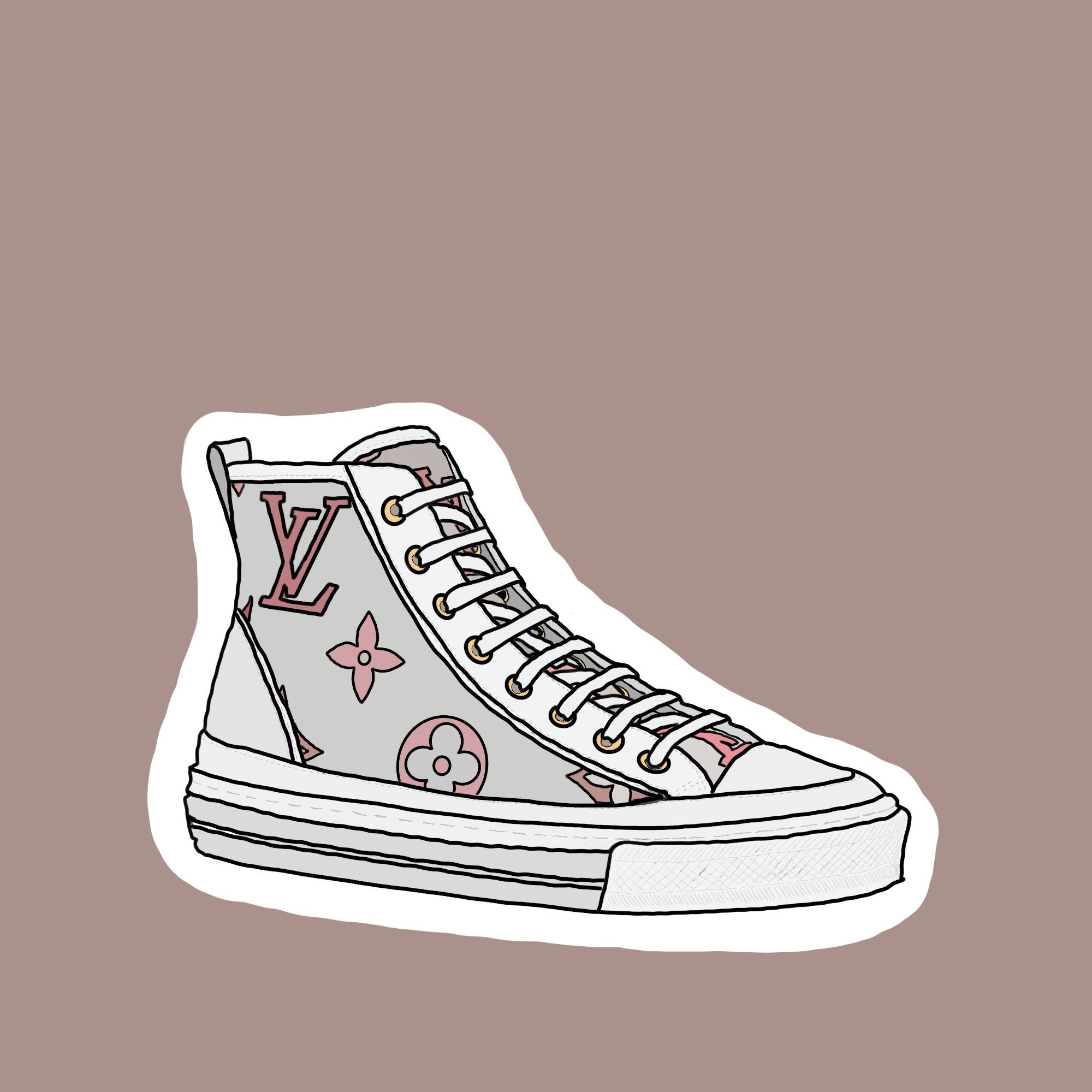 LV high top sneakers | Etsy