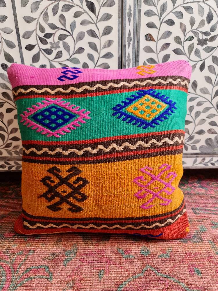 Kilim Rug Cushion Covers Etsy UK