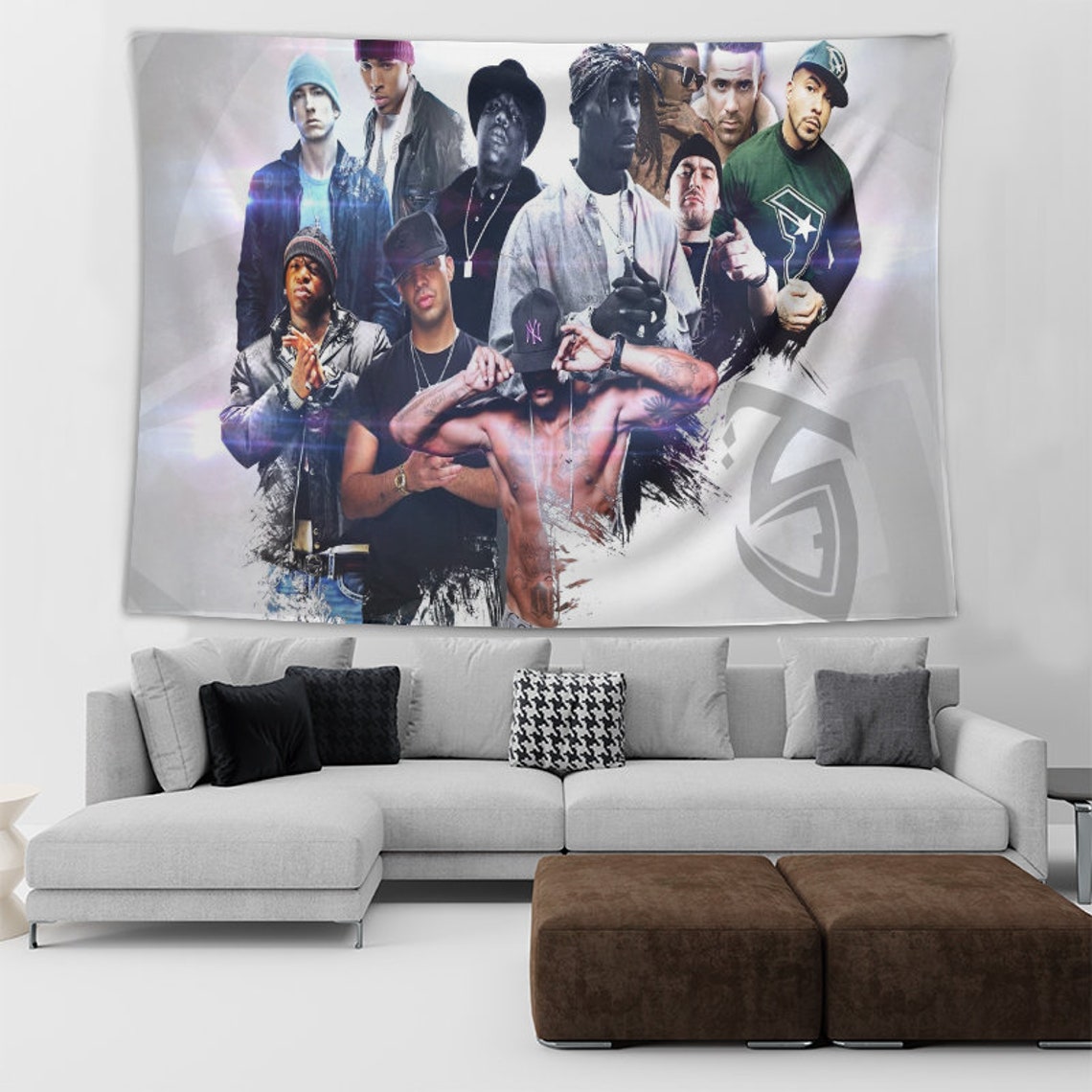Famous Rappers Wall Tapestry Living Room Carpet Floor Mat Etsy