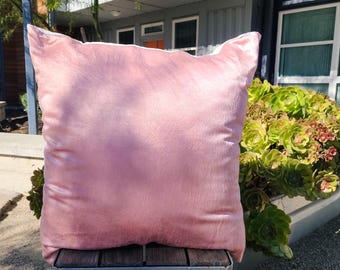 Rosé Throw Pillow | Pink Throw Pillow | Rose Color Throw Pillow | Dyed Throw Pillow | Handmade Throw Pillows | Hand Dyed Throw Pillow