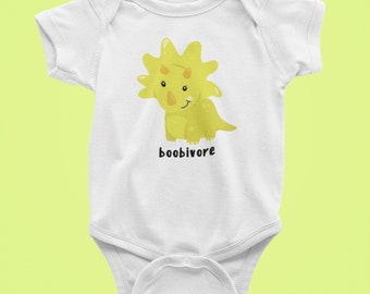 Boobivore | | Boobivore Onesie Baby douche cadeau | Baby Outfit | Dinosaurus | Dinosaurus Onesie