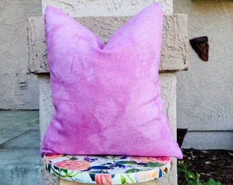 Cochineal Dye, Pink Pillow, Hemp Pillow, 20x20 Throw Pillow Covers, Hemp Pillow Case, 20x20 Pillow Cover, 20x20 Pillow