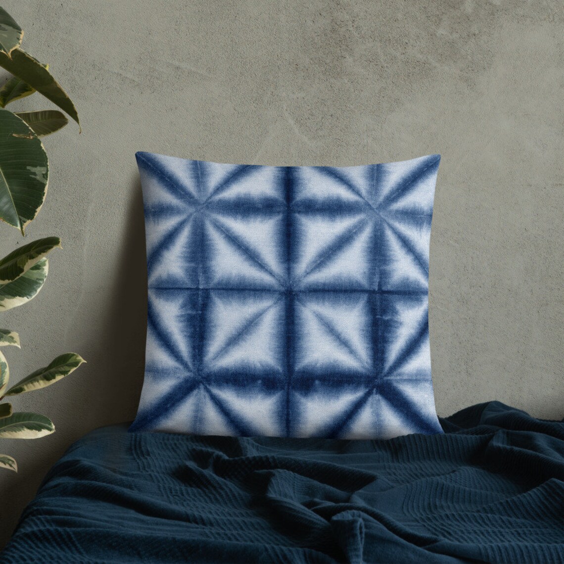 Shibori Shibori Pillow Shibori Throw Pillow 22x22 Throw Pillow Indigo