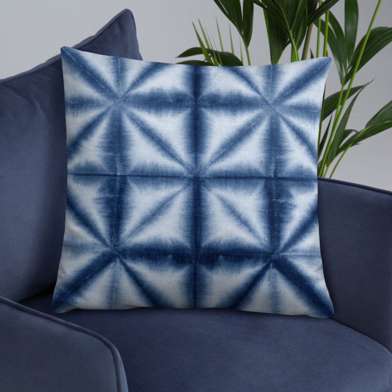 Shibori Shibori Pillow Shibori Throw Pillow 22x22 Throw Pillow Indigo