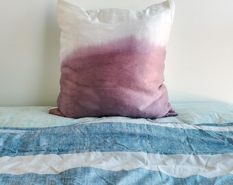 Purple Throw Pillow | Dyed Throw Pillow | Handmade Throw Pillows | Hand Dyed Throw Pillow | Hemp Throw Pillows