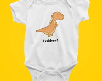 Boobivore Onesie | Boobivore | Onesie For Boys | Onesie For Girls | Dinosaur Onesie | Baby Shower