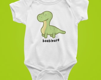 Boobivore | Dinosaurus Onesie | Grappige Baby Gift | | Boobivore Onesie Grappige babykleding