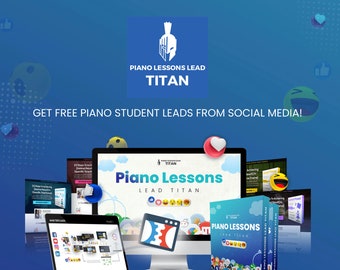 Pianolessen Lead Titan, Social Media Marketing-sjabloon, Social Media Marketingstrategieën, Social Media Marketing Ebook