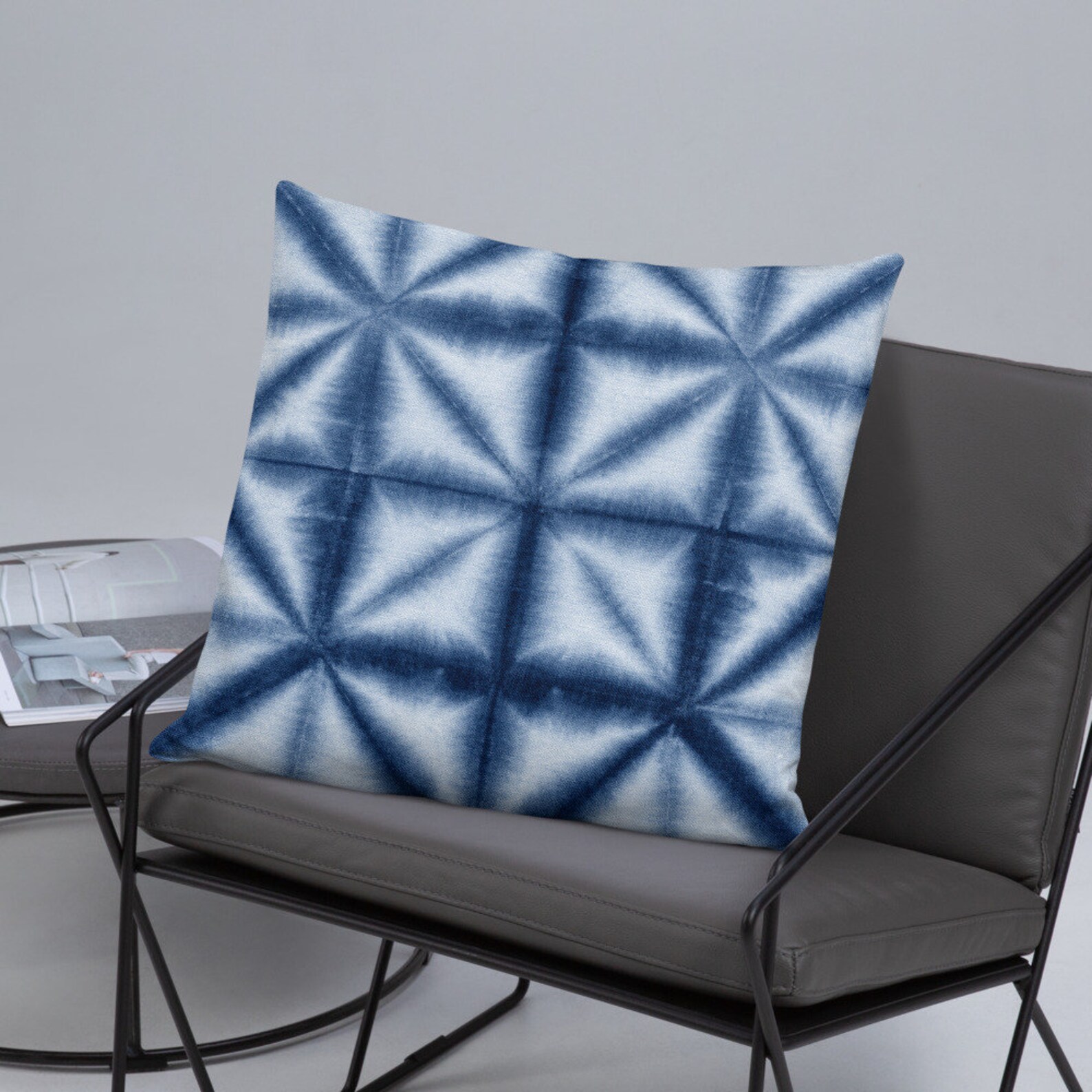 Shibori Shibori Pillow Shibori Throw Pillow 22x22 Throw Pillow Indigo
