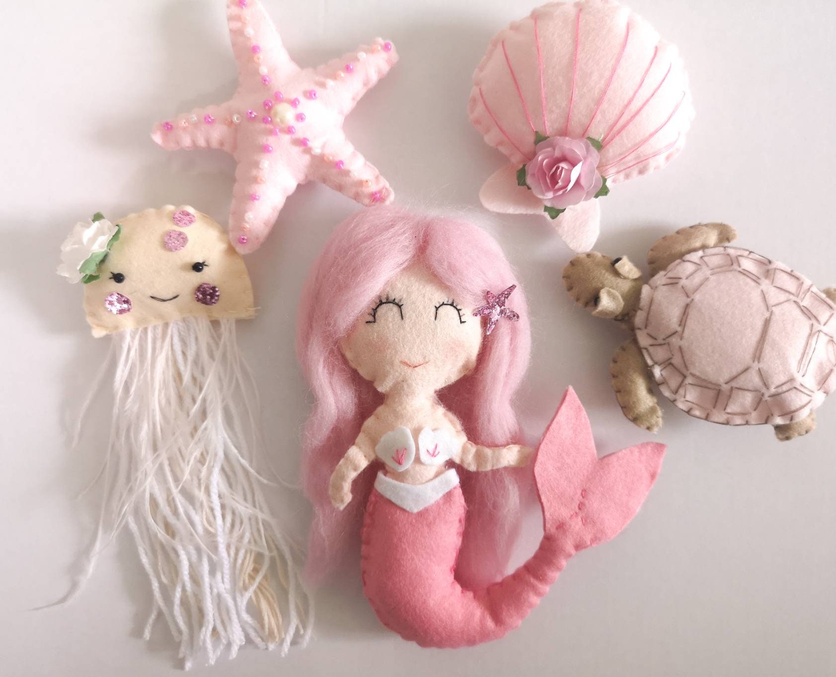 Sea Life Wall Hangings Under the Sea Decor Mermaid Nursery Etsy UK