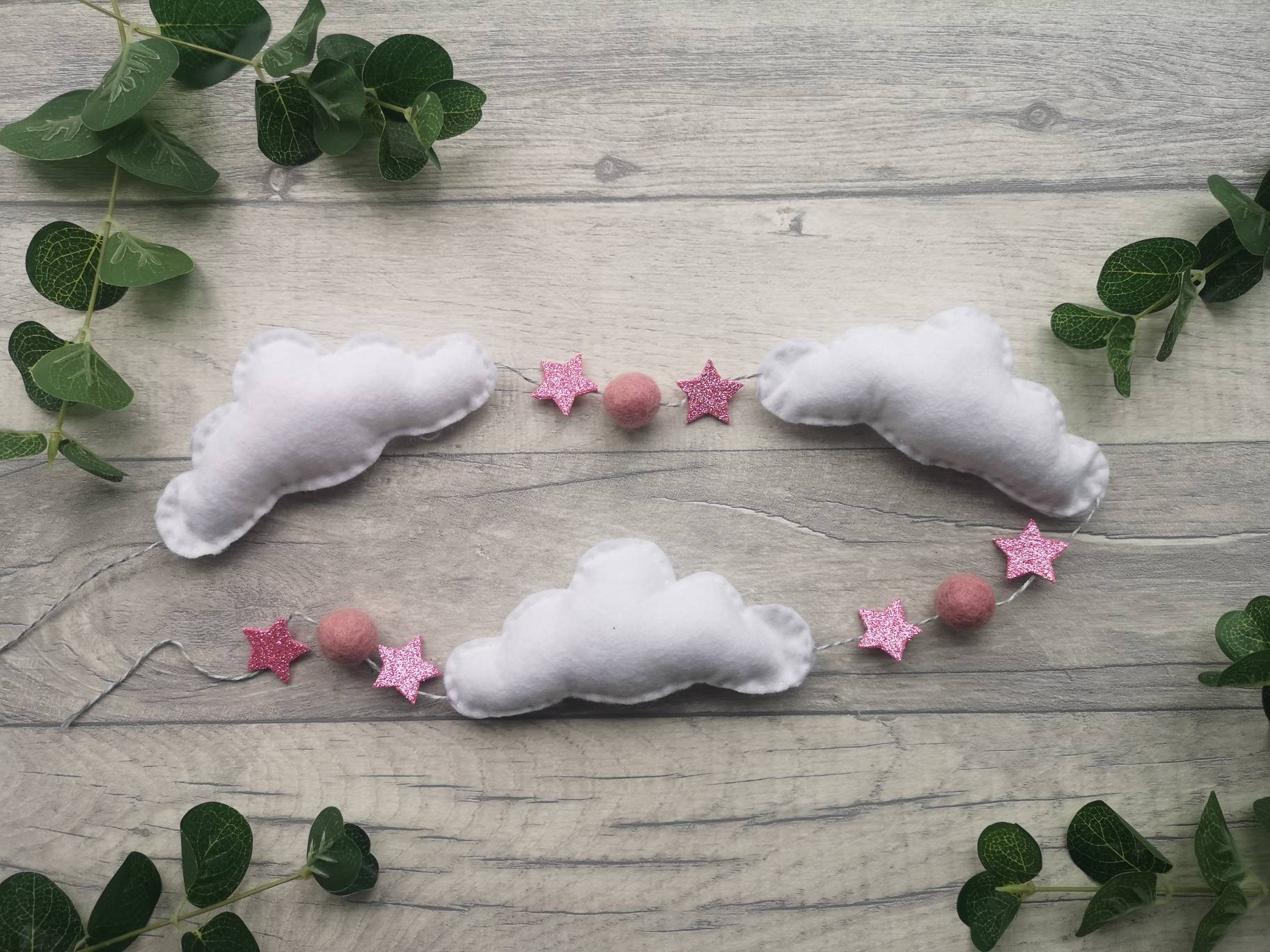 Cloud nursery Garland with stars nursery décor baby room Etsy
