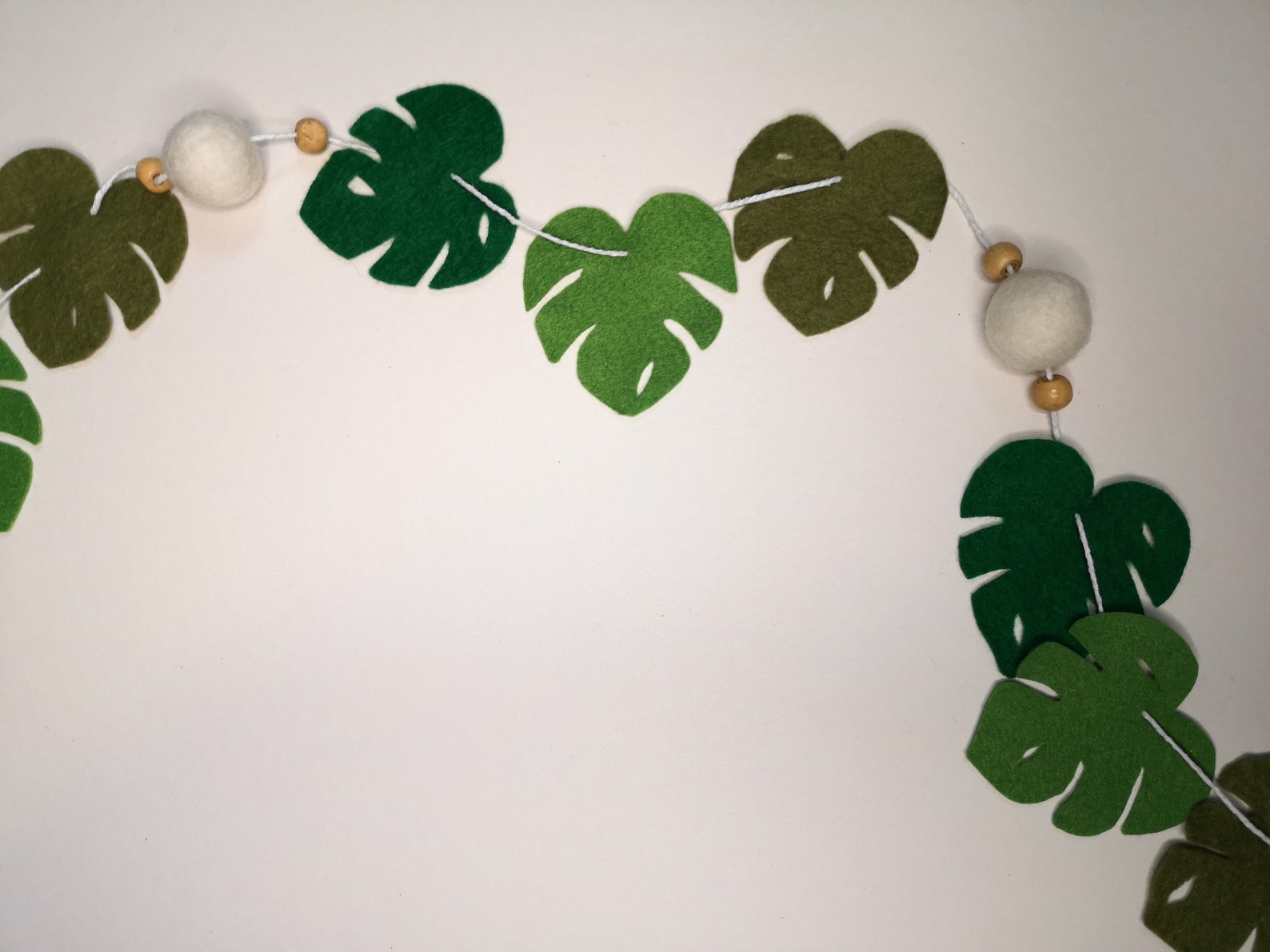 Safari Leaf Garland Nursery Decor Jungle Garland Felt Leaf Etsy UK
