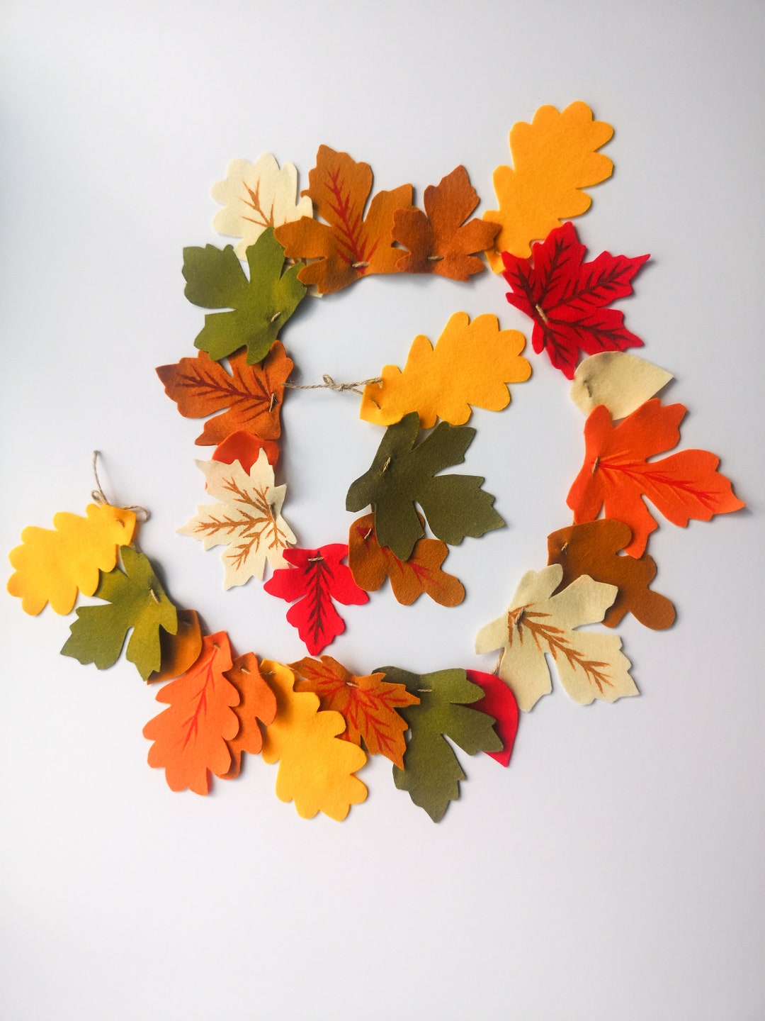 Lights4fun Felt Autumn Leaf Garland