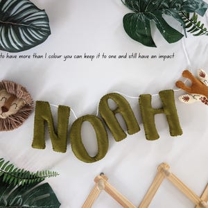 Safari name garland, safari wall decor, jungle nursery decor, safari garland, kids bedroom decor, baby shower gift, safari theme nursery. bild 10