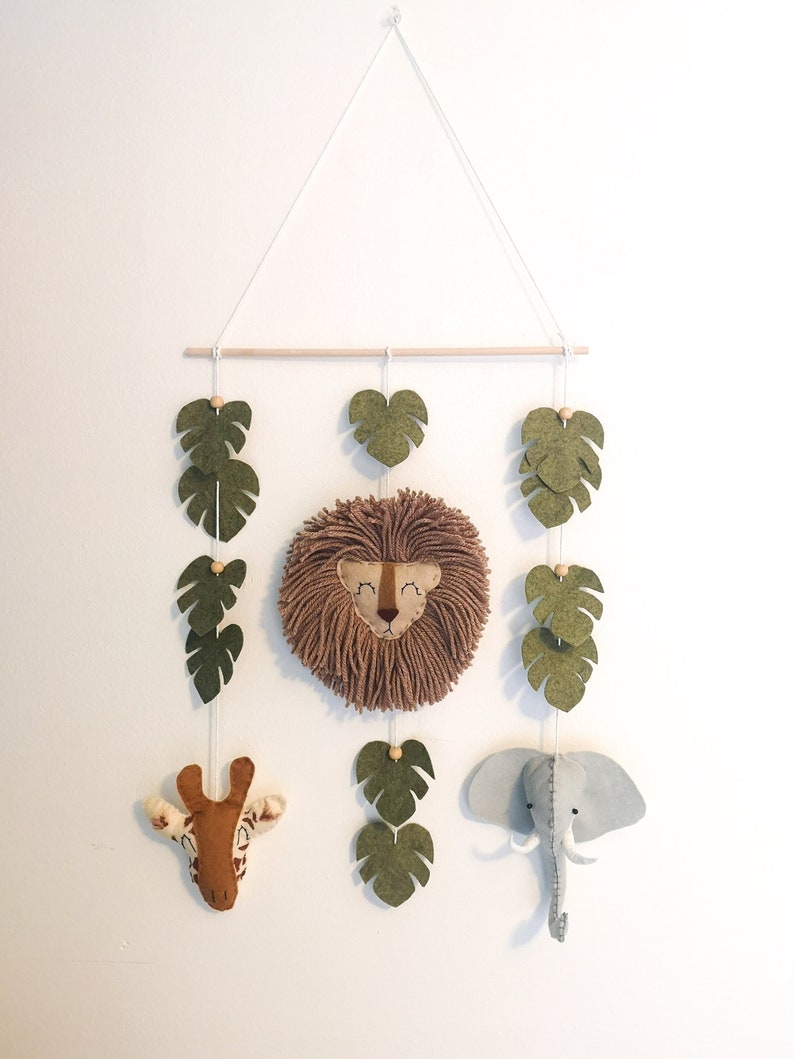 Safari Wall Hanging Safari Wall Decor Jungle Nursery Decor Etsy