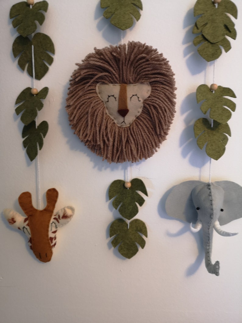 Safari Wall Hanging Safari Wall Decor Jungle Nursery Decor Etsy