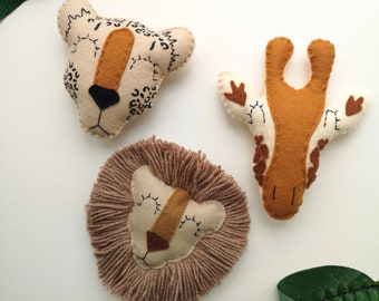 Lion wall hanging, lion head decor, safari nursery decor, jungle theme bedroom, giraffe nursery decor, baby shower gift, playroom.